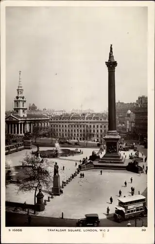 Ak London City England, Trafalgar Square