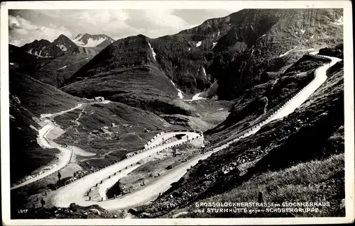 Ak Heiligenblut am Großglockner in Kärnten, Straße, Glocknerhaus, Sturmhütte, Schoberggruppe