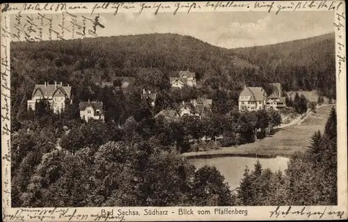 Ak Bad Sachsa in Niedersachsen, Blick vom Pfaffenberg