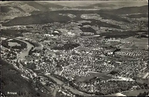 Ak Brugg Kt Aargau Schweiz, Panorama