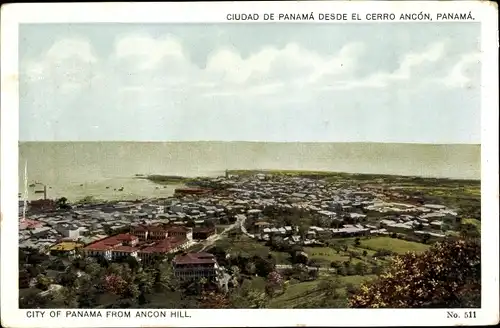 Ak Ancon Panama, Ciudad de Panama desde el Cerro Ancon