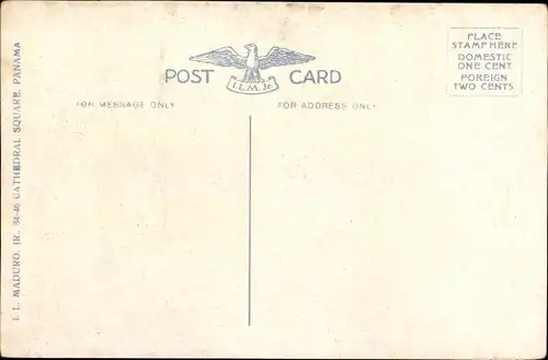 Ak Balboa Panama, Showing Panama Canal in the Distance