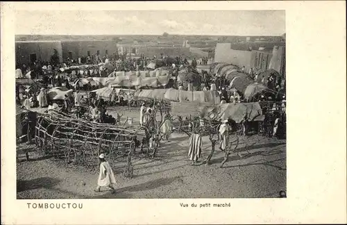 Ak Timbuktu Mali, Vue du petit marche, Blick auf den kleinen Markt