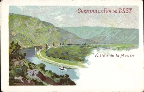Künstler Ak D'Alesi, H., Chemins de Fer de l'Est, Vallee de la Meuse