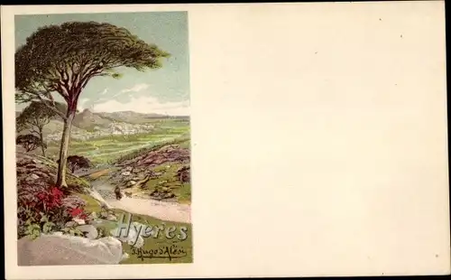 Künstler Litho D'Alesi, H., Hyères Var, Panorama