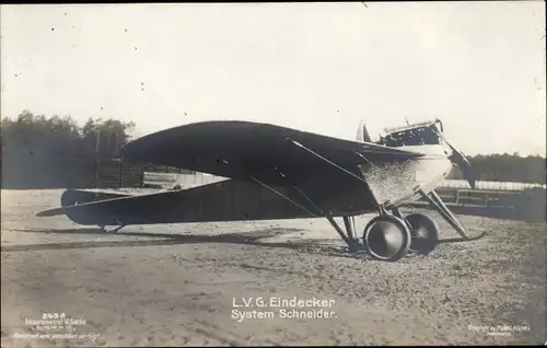 Ak LVG Eindecker System Schneider; Flugzeug, Sanke