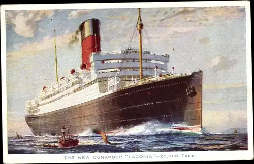 Ak Dampfer Laconia, Cunard Line