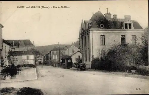 Ak Ligny en Barrois Meuse, Rue de St. Dizier