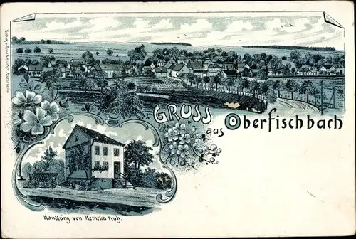Litho Oberfischbach im Rhein Lahn Kreis, Handlung, Blick auf den Ort