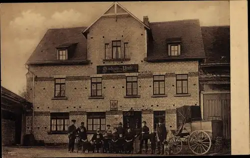 Ak Niederterhaus Niedert im Hunsrück, Gasthaus zur Post, Kutsche