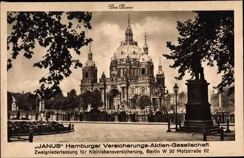 Ak Berlin Mitte, Der Dom, Janus Hamburger Versicherungs Aktiengesellschaft, Motzstraße 62