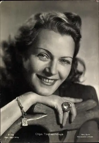 Ak Schauspielerin Olga Tschechowa, Foto Binz G 172, Portrait