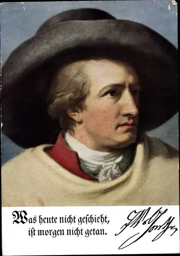 Künstler Ak Schriftsteller Johann Wolfgang von Goethe, Portrait, Allianz Lebensversicherungs AG