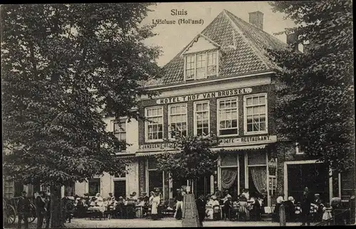 Ak Sluis Zeeland Niederlande L'Ecluse, Hotel 't Hof van Brussel