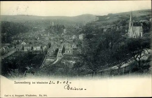 Ak Sonnenberg Wiesbaden in Hessen, Panoramablick