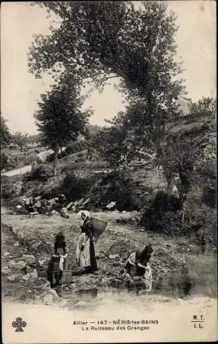 Ak Néris les Bains Allier, Le Ruisseau des Granges