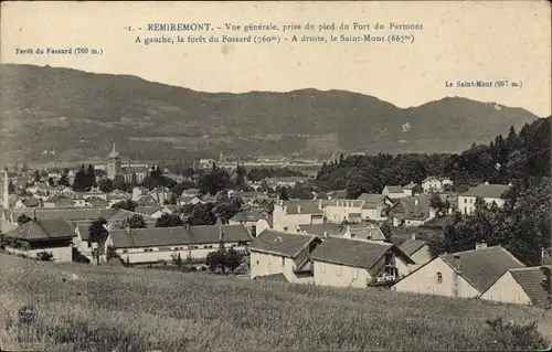Ak Remiremont Lothringen Vosges, Vue generale