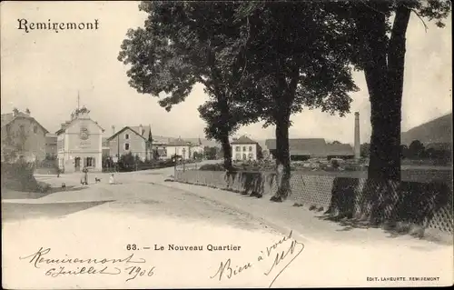 Ak Remiremont Lothringen Vosges, Le Nouveau Quartier