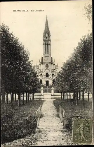 Ak Hérouville Saint Clair Calvados, La Chapelle