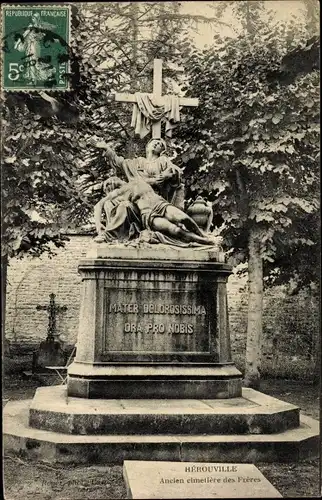 Ak Hérouville Saint Clair Calvados, Ancien cimetiere des Freres