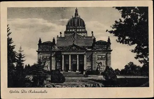 Ak Görlitz in der Lausitz, Ruhmeshalle