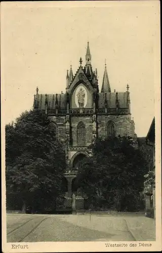 Ak Erfurt in Thüringen, Westseite des Domes