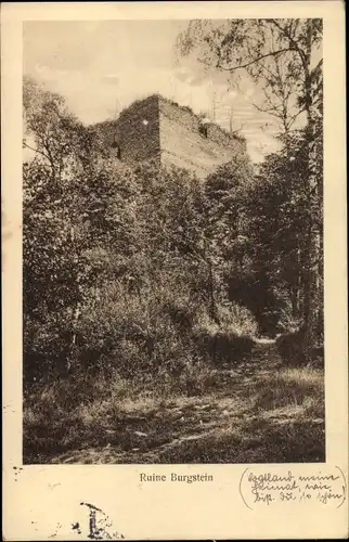 Ak Burgstein Weischlitz im Vogtland, Ruine Burgstein