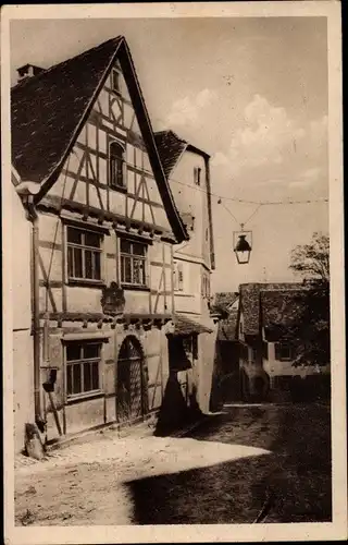 Ak Marbach am Neckar, Partie mit Schillers Geburtshaus