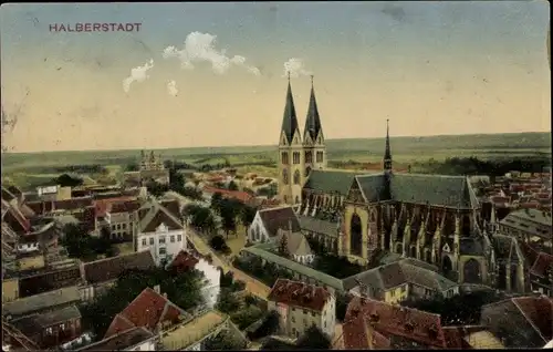 Ak Halberstadt in Sachsen Anhalt, Liebfrauenkirche, Dom, Umgebung