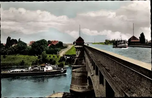 Ak Minden in Westfalen, Mittellandkanal Überführung über die Weser