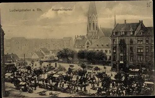 Ak Ludwigshafen am Rhein, Rupprechtsplatz
