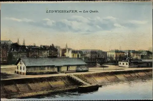 Ak Ludwigshafen am Rhein, Les Quais