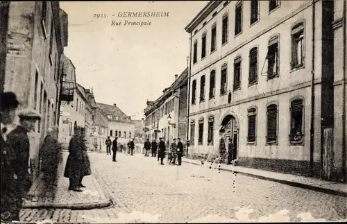 Ak Germersheim am Rhein, Rue Principale