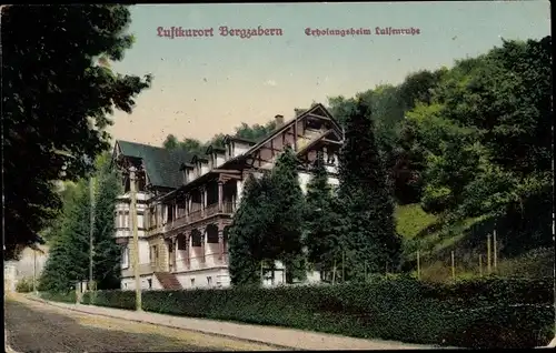 Ak Bad Bergzabern an der Weinstraße Pfalz, Erholungsheim Luisenruhe