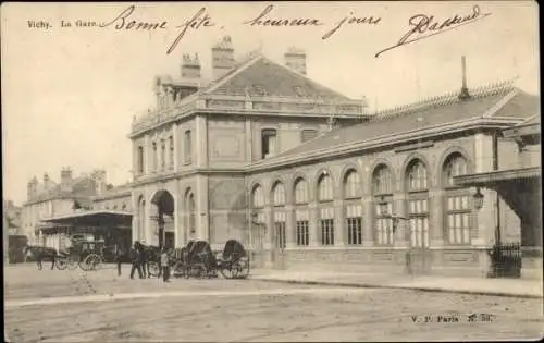 Ak Vichy Allier, La Gare