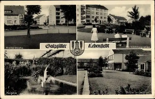 Ak Salzgitter Lebenstedt, Pergola, Breite Straße, Schule