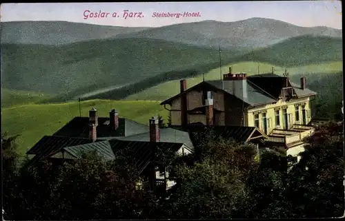 Ak Goslar in Niedersachsen, Steinberg Hotel, Außenansicht