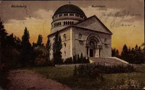 Ak Bückeburg in Schaumburg, Blick auf das Mausoleum