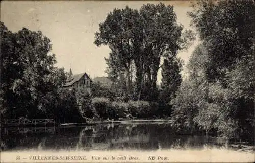 Ak Villennes sur Seine Yvelines, vue sur le petit Bras