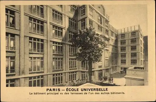 Ak Paris XVI Passy, Ecole Universelle, bâtiment principal