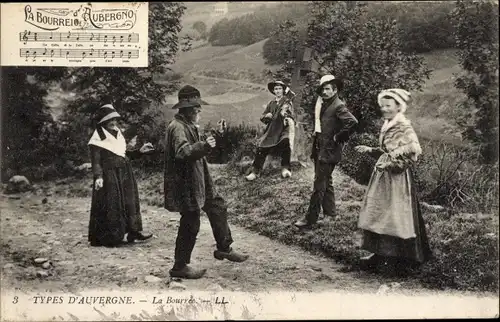 Ak Auvergne, Danseurs de la Bourée, Violin, Mélodie