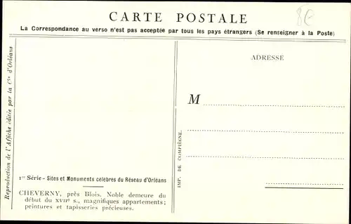 Künstler Ak Duval, C., Cour-Cheverny Loir-et-Cher, Les Chateaux de la Loire, Circuits Automobiles