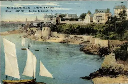 Ak Dinard Ille et Vilaine, La Baie de Prieuré, Segelboot