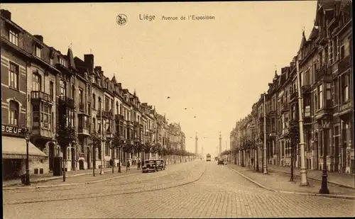 Ak Liège Lüttich Wallonien, Avenue de l'Exposition