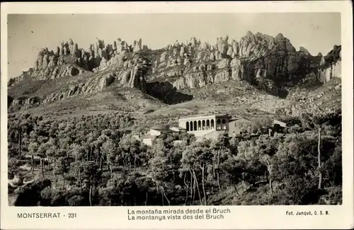 Ak Montserrat Katalonien, La Montanya vista des del Bruch