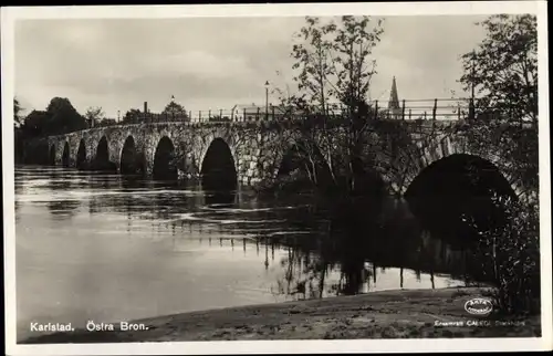 Ak Karlstad Schweden, Östra Bron