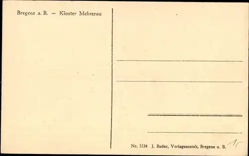 Ak Bregenz am Bodensee Vorarlberg, Kloster Mehrerau