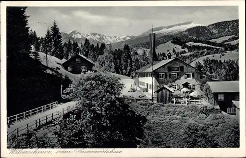 Ak Riezlern Mittelberg in Vorarlberg, Walserschanz, Grenzwirtshaus