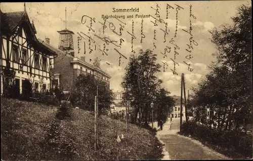 Ak Lubsko Sommerfeld in der Niederlausitz Ostbrandenburg, Bahnhofsweg, Postamt