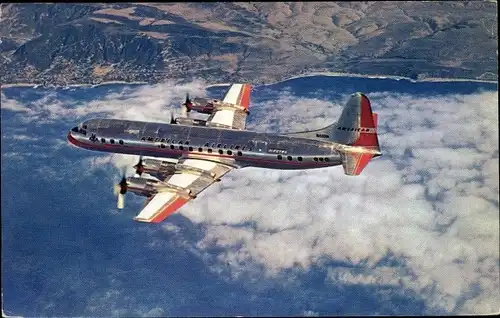 Ak US Amerikanisches Passagierflugzeug, American Airlines, Electra, N 6101 A